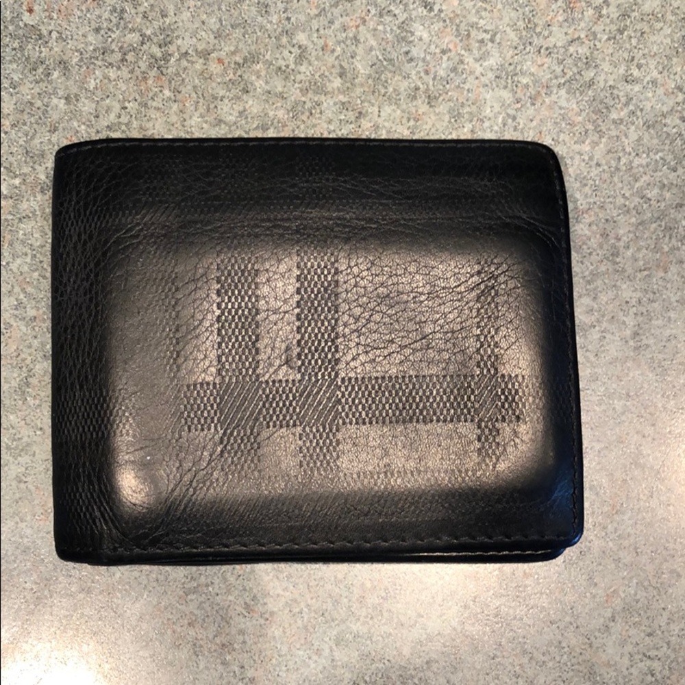 Stamped Burberry Check Wallet